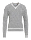 Ballantyne Raw Diamond By  Man Sweater Light Grey Size 38 Cashmere In Gray