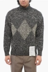 Ballantyne Raw Diamond Turtleneck Cashmere Sweater