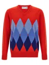 Ballantyne Argyle Pattern Sweater Sweaters And Cardigans Red In Red