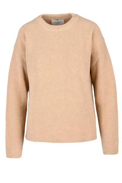 Ballantyne Ribbed Sweater - Beige In Multi