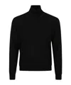 Ballantyne Roll-neck Wool Jumper In Black