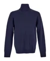 Ballantyne Roll-neck Wool Jumper In Black