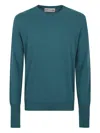 Ballantyne Cashmere Sweater With Crew Neck In Green
