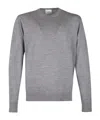 Ballantyne Round-neck Knitted Pullover In Gray