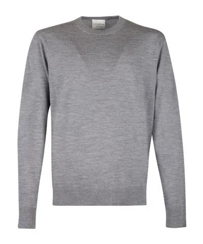 Ballantyne Round-neck Knitted Pullover In Gray