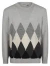 Ballantyne Luxurious Cashmere Sweater With Sophisticated Diamond Pattern And Classic Fit