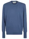 Ballantyne Round Neck Pullover In Avio