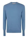 Ballantyne Round Neck Pullover In Blue