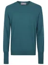 Ballantyne Cashmere Sweater With Crew Neck In Blue