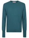 Ballantyne Cashmere Sweater With Crew Neck In Blue