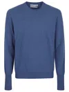 Ballantyne Round Neck Pullover In Blue