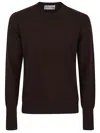 Ballantyne Merino-wool Crew-neck Sweater In Brown
