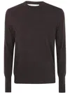 Ballantyne Round Neck Pullover In Brown