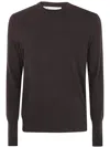 Ballantyne Round Neck Pullover In Brown
