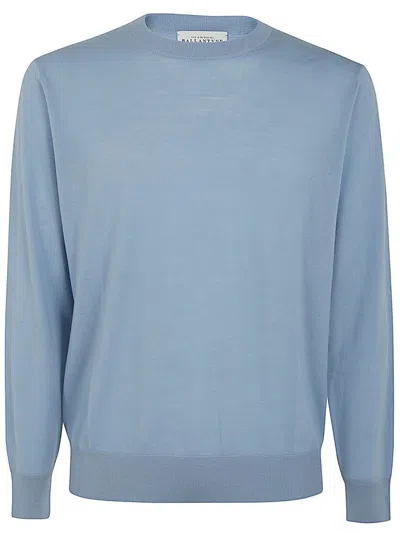 Ballantyne Round Neck Pullover Clothing In Blue