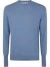 Ballantyne Roll Neck Pullover In Blue