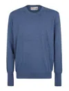Ballantyne Round Neck Pullover In Light Blue
