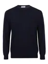 Ballantyne Round Neck Pullover In Navy