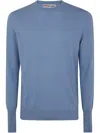 Ballantyne Round Neck Pullover In Sugar Paper