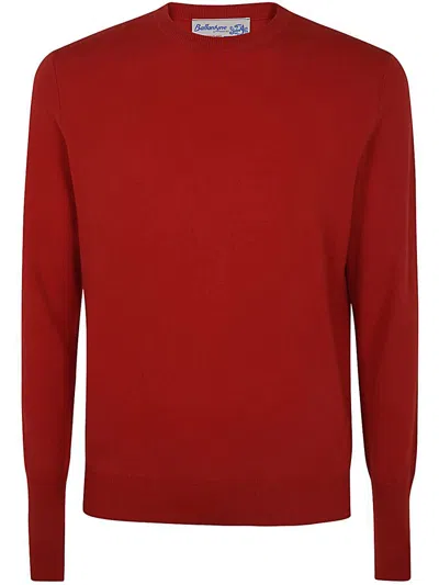 Ballantyne Round Neck Pullover In Yellow