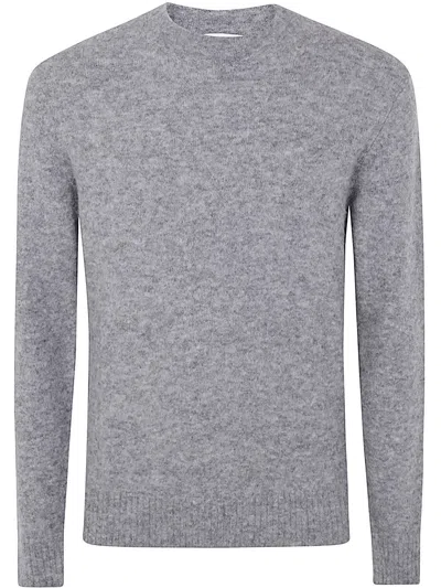 Ballantyne Round Neck Pullover In Grey