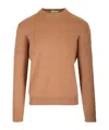 Ballantyne Cotton And Cashmere Sweater Knitwear Brown In Brown