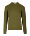 Ballantyne Cotton And Cashmere Sweater Knitwear Green In Green