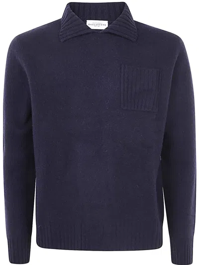 Ballantyne Sailor Neck Pullover Clothing In Blue