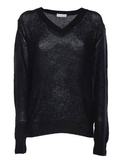Ballantyne V Neck Pullover In Black