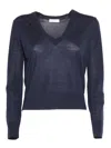 Ballantyne V-neck Pullover In Blue
