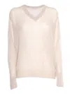 Ballantyne V Neck Pullover In Multicolor