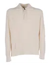 Ballantyne V-neck Polo Pullover In Neutral