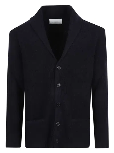 Ballantyne Shawl Collar Cardigan In Blue