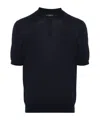 Ballantyne Dark Blue Ultralight Cotton Polo Shirt In Black