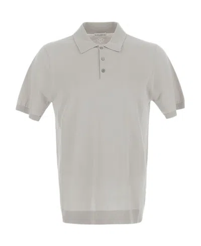 Ballantyne Short-sleeve Cotton Polo Shirt In Gray