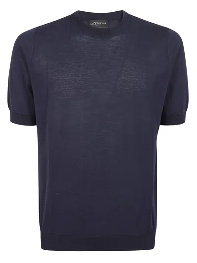 Ballantyne Short Sleeve Cotton T-shirt In Navy