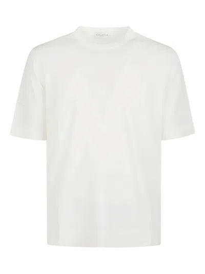 Ballantyne Short-sleeve Crew-neck T-shirt In White Butter