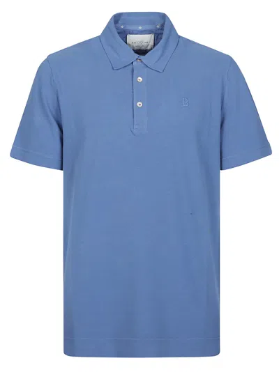 Ballantyne Short Sleeve Polo Shirt In Blue Avio