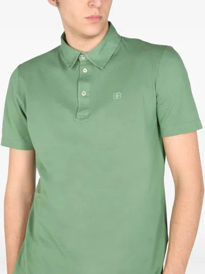 Ballantyne Polo With Logo Embroidery In Green