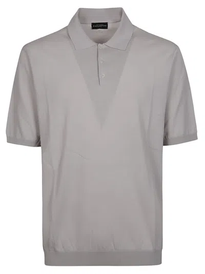 Ballantyne Short Sleeve Polo Shirt In Grey Stone