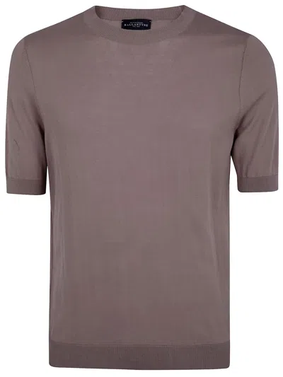 Ballantyne Short Sleeve Pullover In Brown