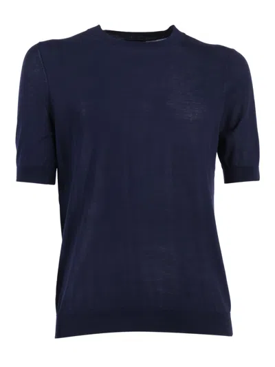 Ballantyne Short Sleeve Pullover In Blue
