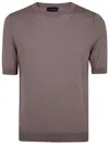 Ballantyne Short Sleeve Pullover In Brown