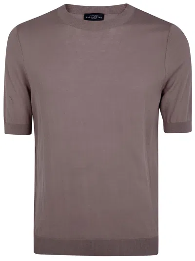 Ballantyne Short Sleeve Pullover In Brown