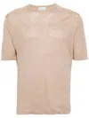 Ballantyne Fine-knit Linen T-shirt In Neutrals