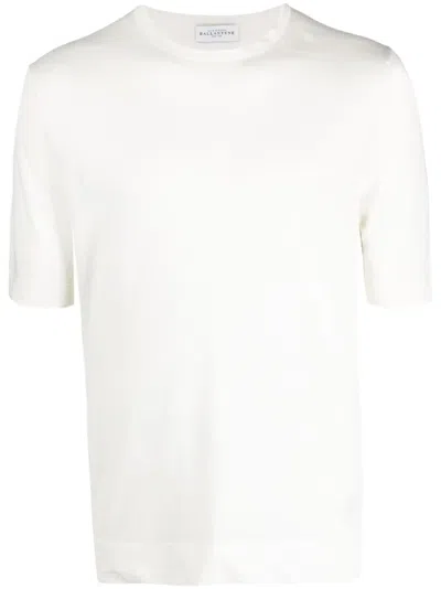 Ballantyne Short-sleeved Linen T-shirt In White