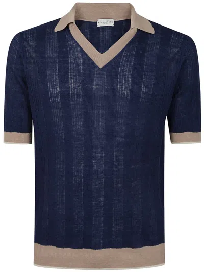 Ballantyne Short Sleeves Polo Clothing In Blue
