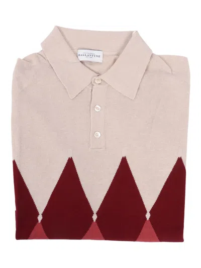 Ballantyne Argyle-pattern Short-sleeves Polo Shirt In Pink