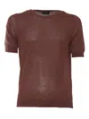 Ballantyne Short Sleeves Pullover In Brown