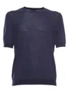 Ballantyne Blue Knit T-shirt In Blue